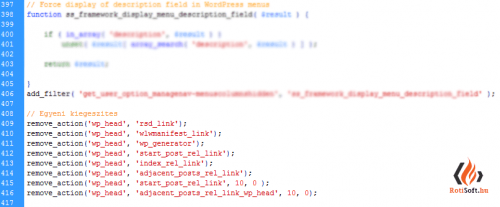 ilyen lett a kód hozzáadása után a functions.php