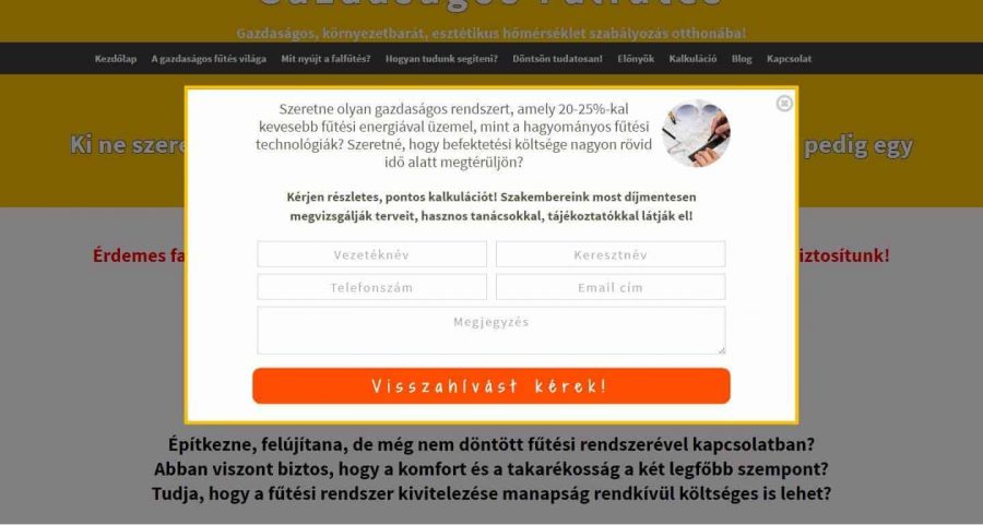 Gazdasagosfalfutes hu weboldal popup