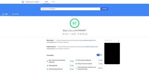 Fedes Sebessegteszt Pagespeed Mobil