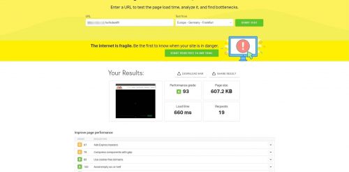 Fedes Sebessegteszt Pingdom