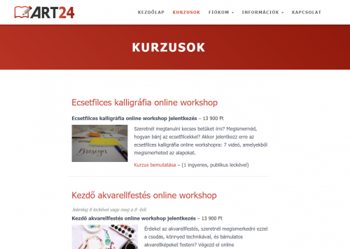 Art24 Kurzusok