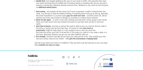 foldergo update single footer