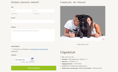 kutyaegeszseg kapcsolatoldal