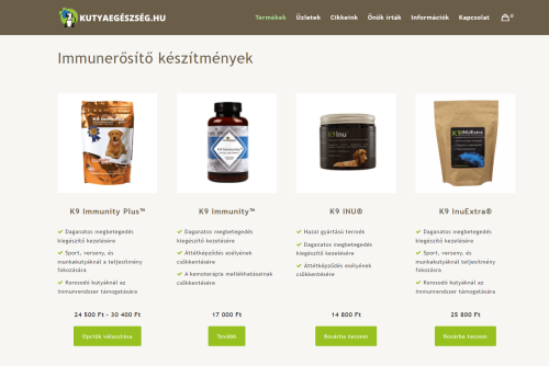 kutyaegeszseg termeklista fixmenu