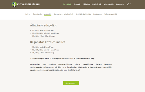 kutyaegeszseg termekoldal also