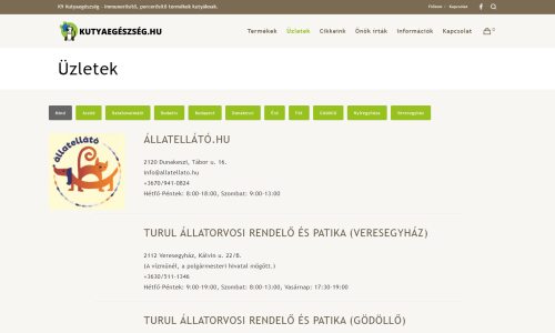 kutyaegeszseg uzletkereso