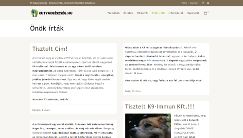 kutyaegeszseg velemenyek