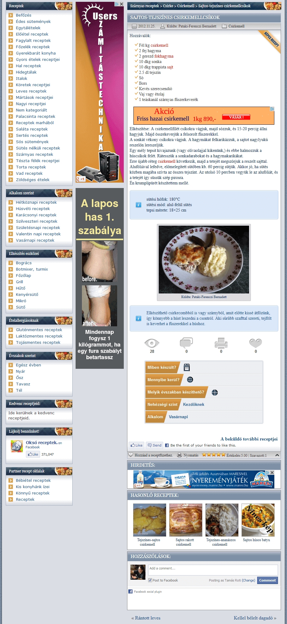 Olcso-receptek.hu - olcso-recept-receptlap