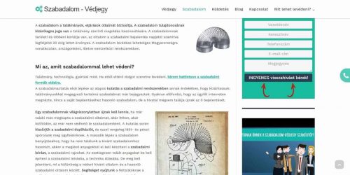 Szabadalom vedjegy page