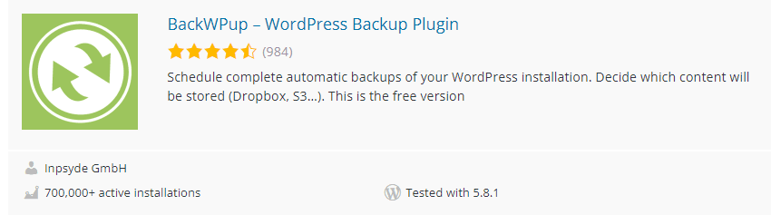 wordpress backwpup backup plugin rotisoft